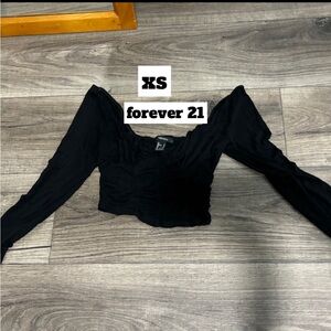 long sleeve crop top, is actually a small